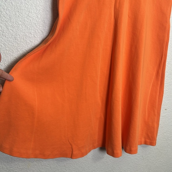 Talbots Women’s Size Medium Orange Lace Crochet Cap Sleeves Fit and Flare Dress - Picture 4 of 11